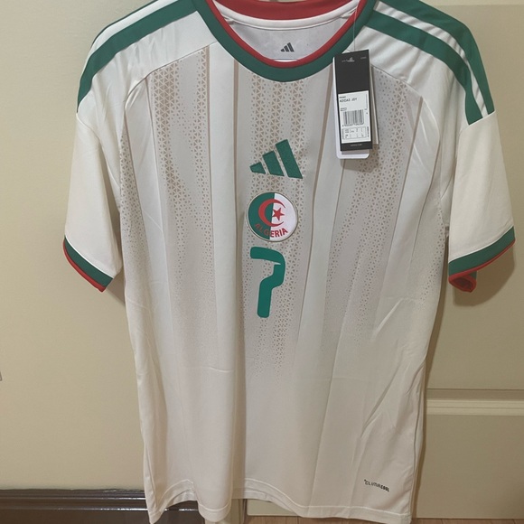 Mahrez Algeria adidas 7 White and Green Men's Jersey Size L - Picture 2 of 2